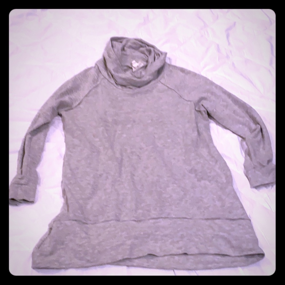 Heather Grey funnel neck tunic